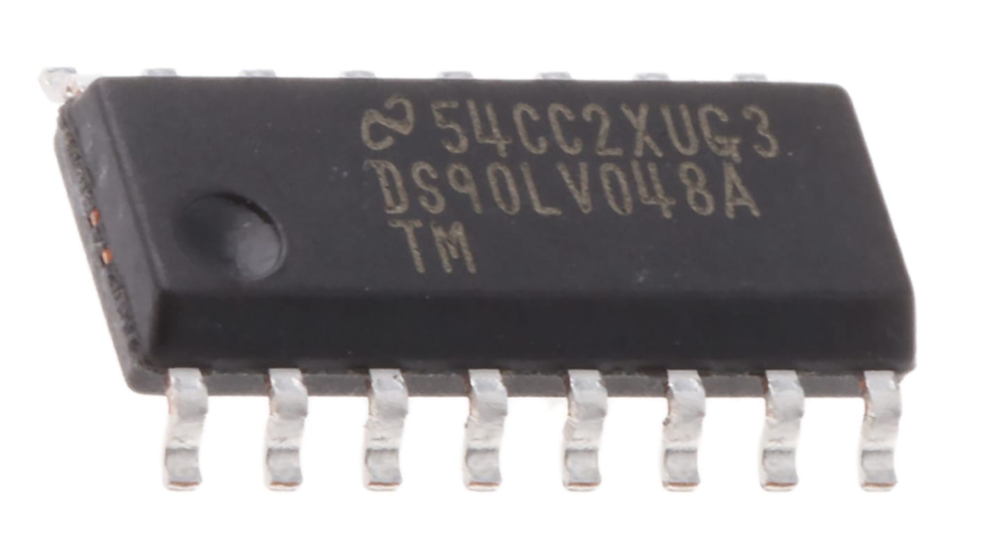 Texas Instruments DS90LV048ATM/NOPB, LVDS Receiver Quad LVTTL, 16-Pin SOIC