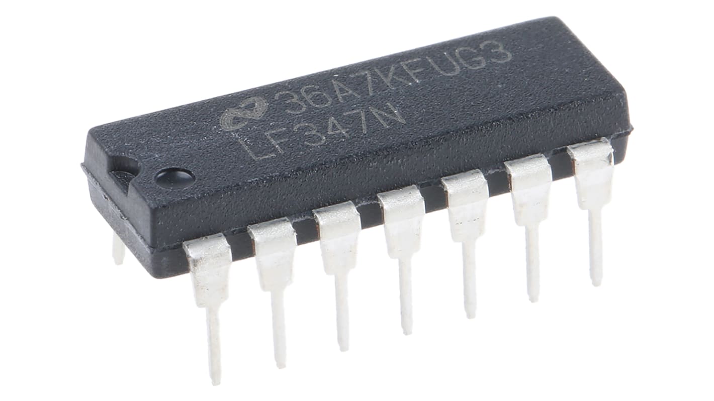 LF347N/NOPB Texas Instruments, Op Amp, 4MHz, 14-Pin MDIP