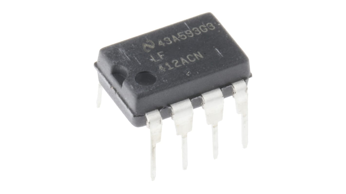 LF412ACN/NOPB Texas Instruments, Op Amp, 4MHz, 8-Pin MDIP