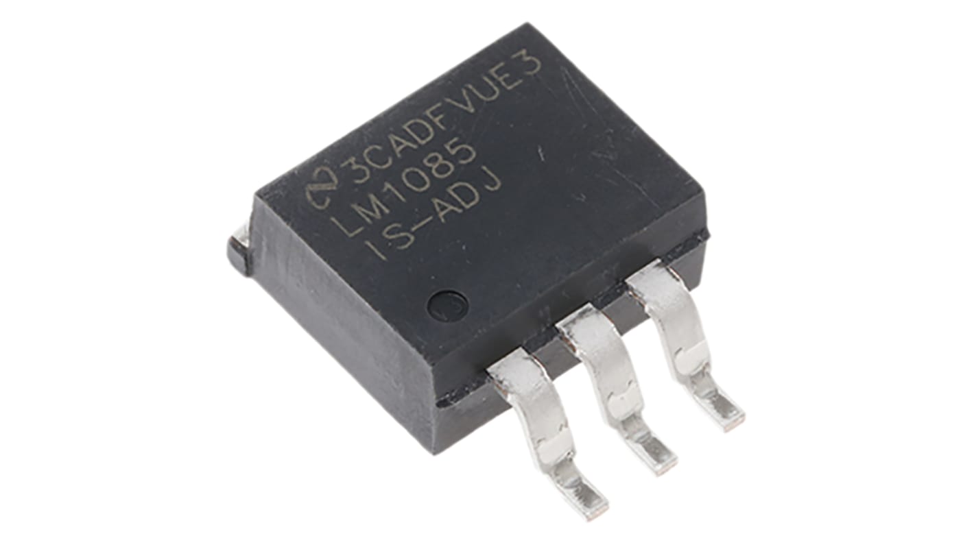 Regulador de tensión LM1085IS-ADJ/NOPB, 3A D2PAK (TO-263), 3 pines, Ajustable