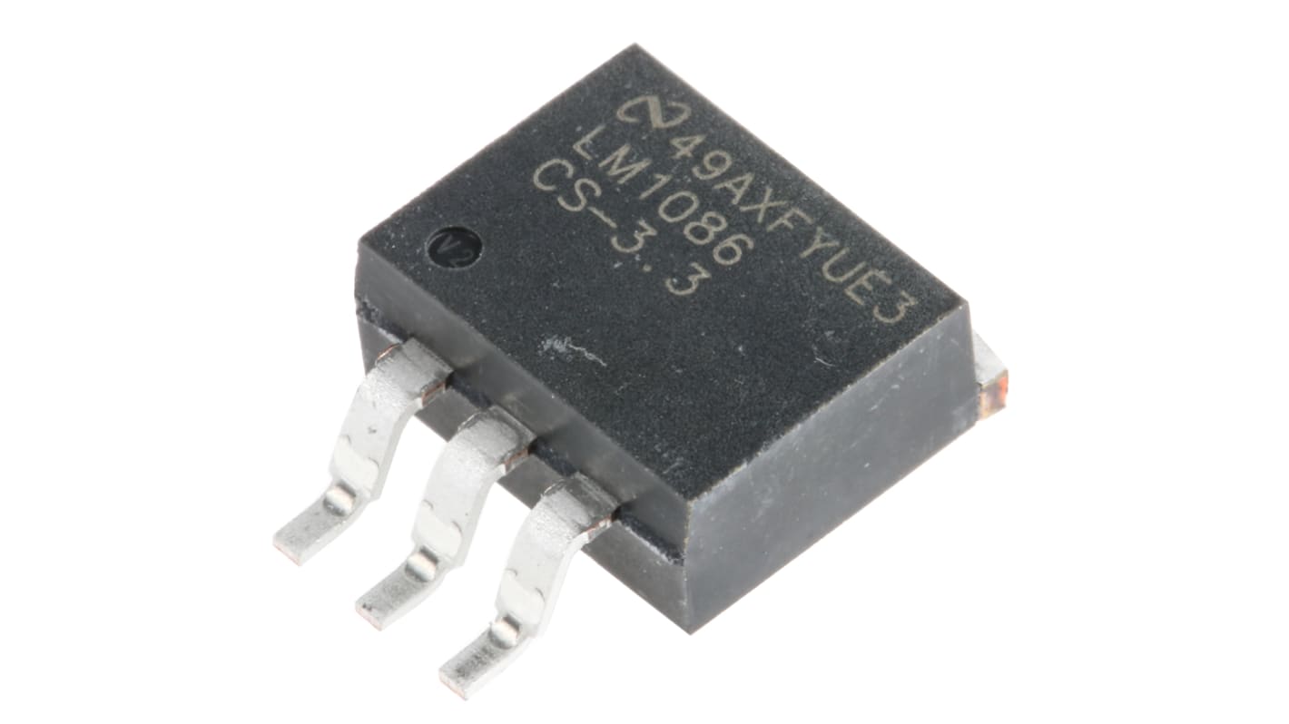 Texas Instruments 電圧レギュレータ 低ドロップアウト電圧 3.3 V, 3-Pin, LM1086CS-3.3/NOPB