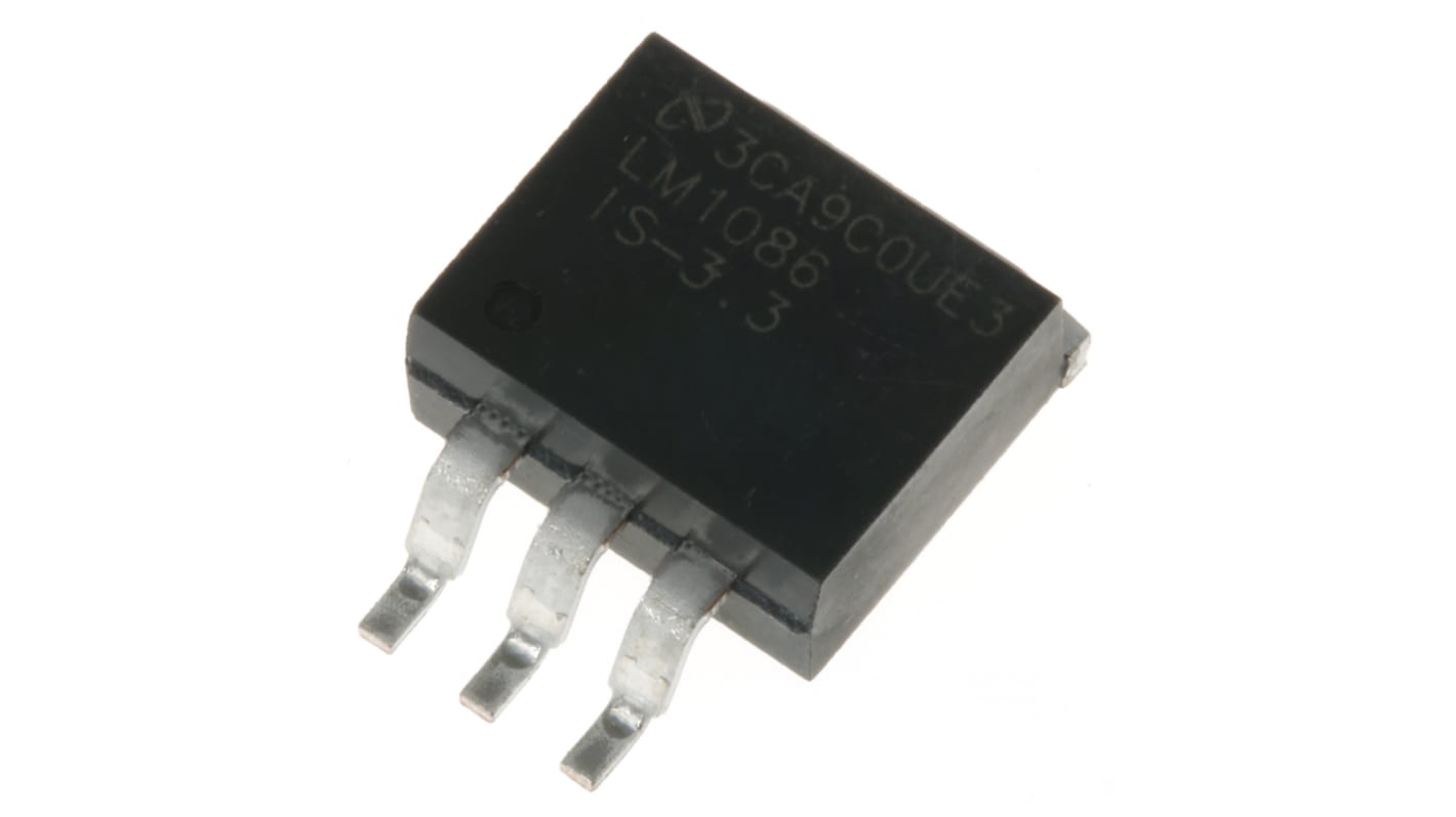 Texas Instruments 電圧レギュレータ 低ドロップアウト電圧 3.3 V, 3-Pin, LM1086IS-3.3/NOPB