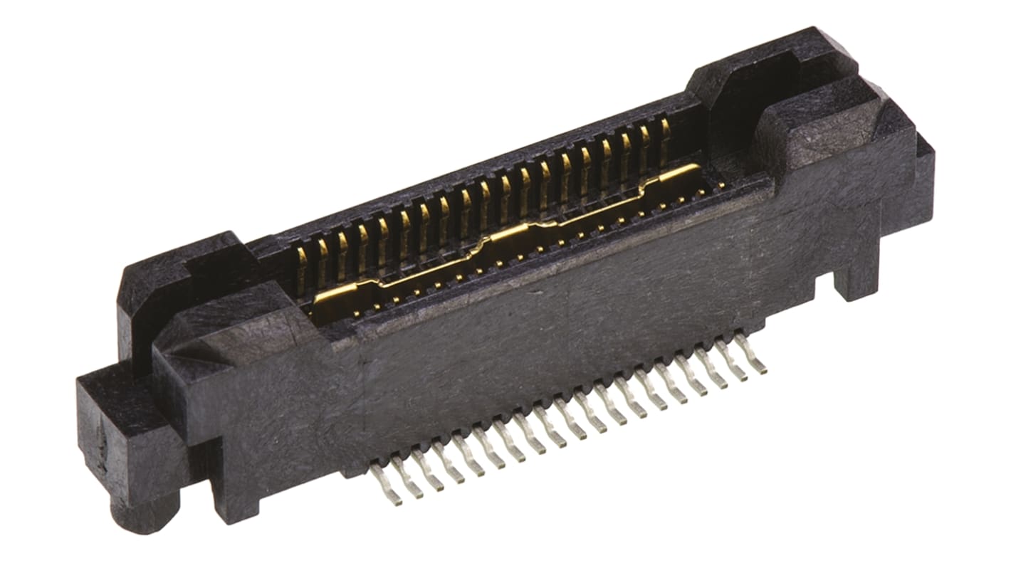 Conector macho para PCB TE Connectivity serie MICTOR de 38 vías, 2 filas, paso 0.64mm, para soldar, Montaje Superficial