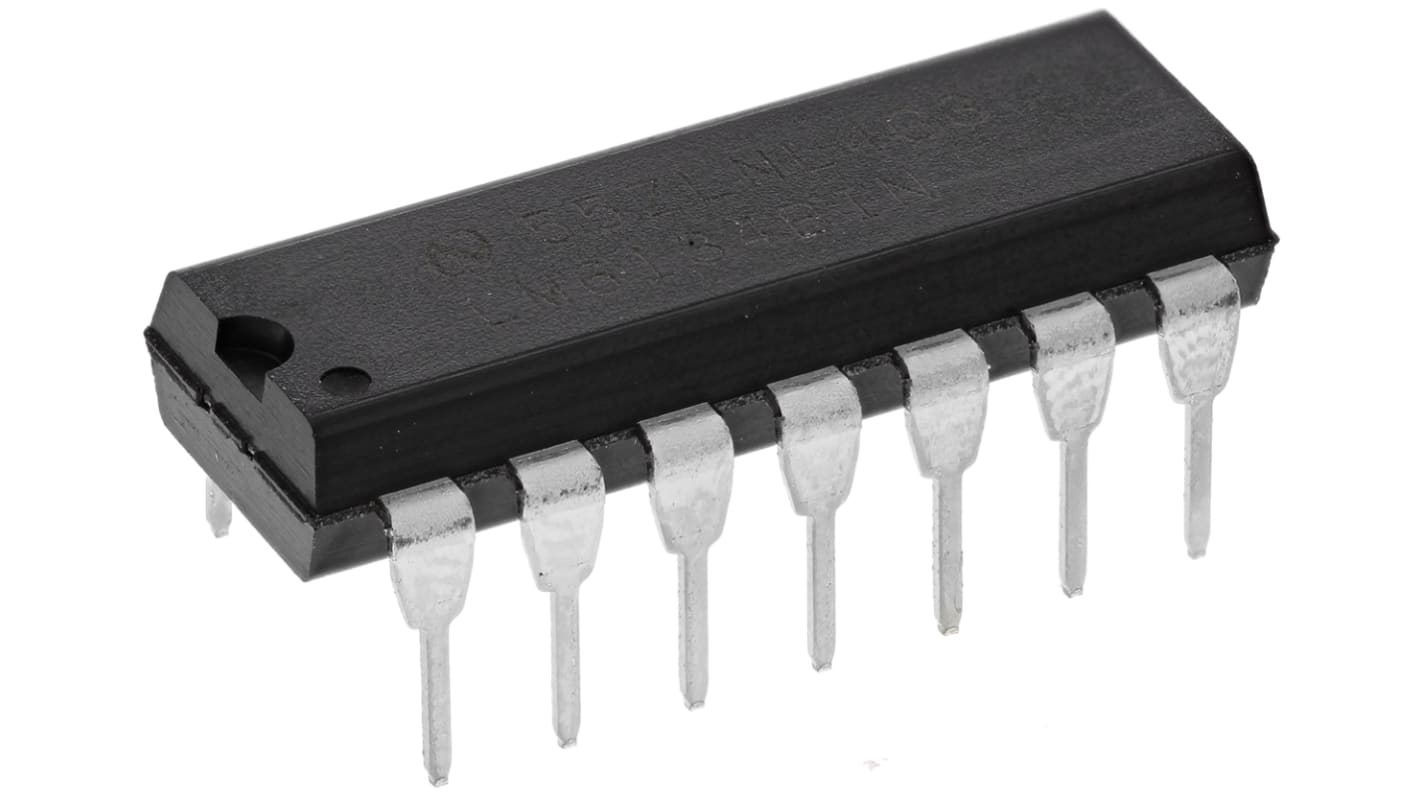 LM6134BIN/NOPB Texas Instruments, Precision, Op Amp, RRIO, 10MHz, 3 → 18 V, 14-Pin MDIP