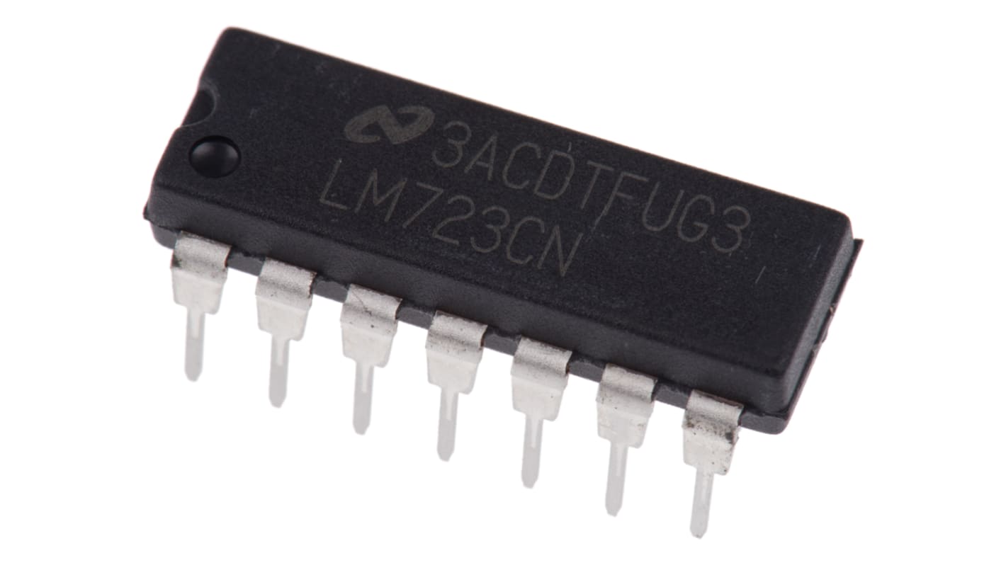 Texas Instruments, 2 → 37 V Linear Voltage Regulator, 150mA, 1-Channel, Adjustable 14-Pin, MDIP LM723CN/NOPB