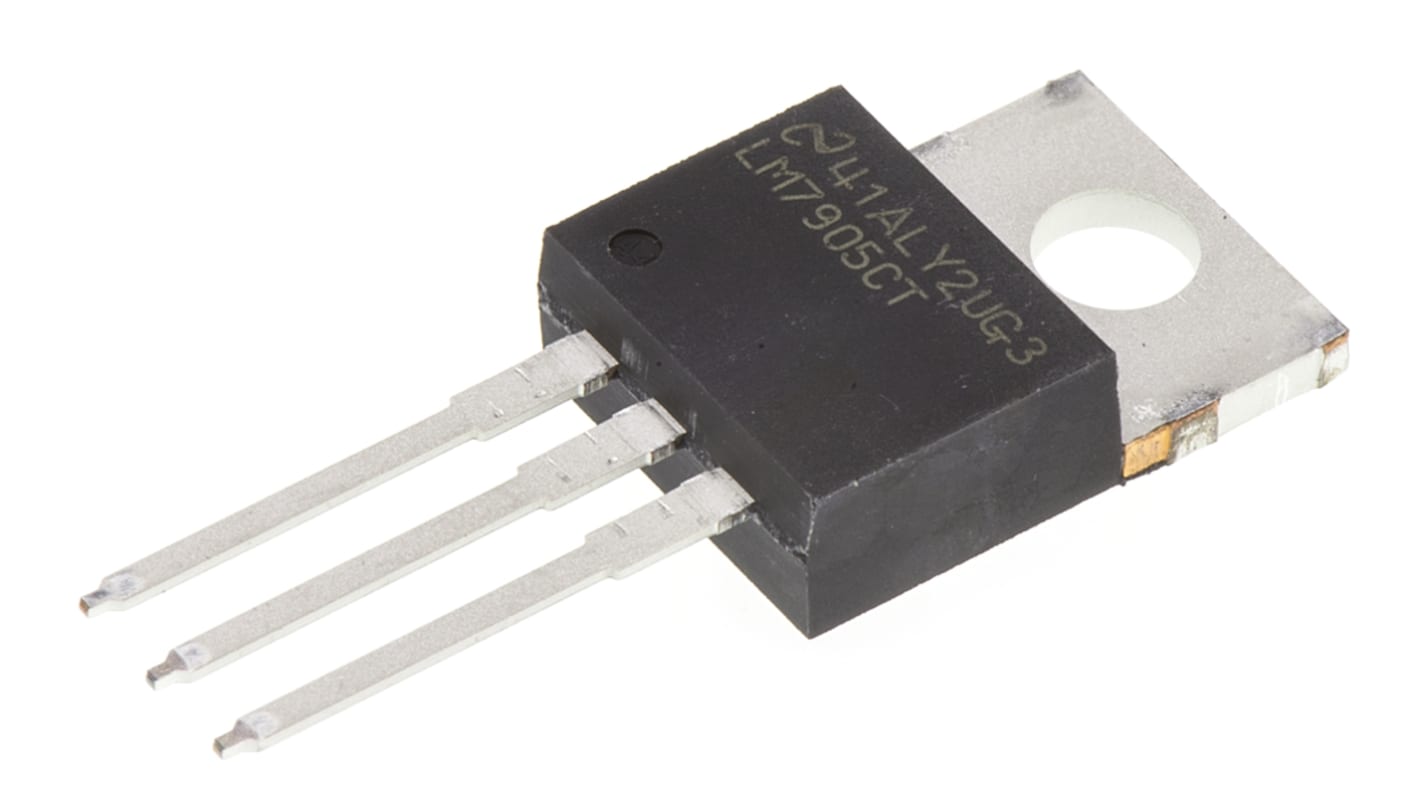 lineáris feszültségszabályozó LM7905CT/NOPB, Negatív, 1.5A, -5 V, ±4%, 3-tüskés TO-220