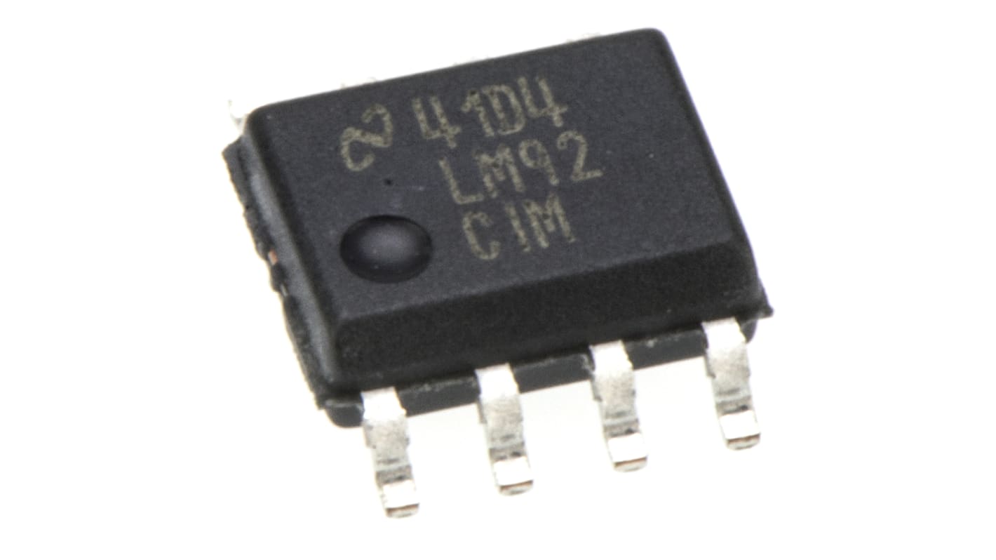 Sensor de temperatura LM92CIM/NOPB, 12 + bit de señal, encapsulado SOIC 8 pines, interfaz Serie-I2C, SMBus