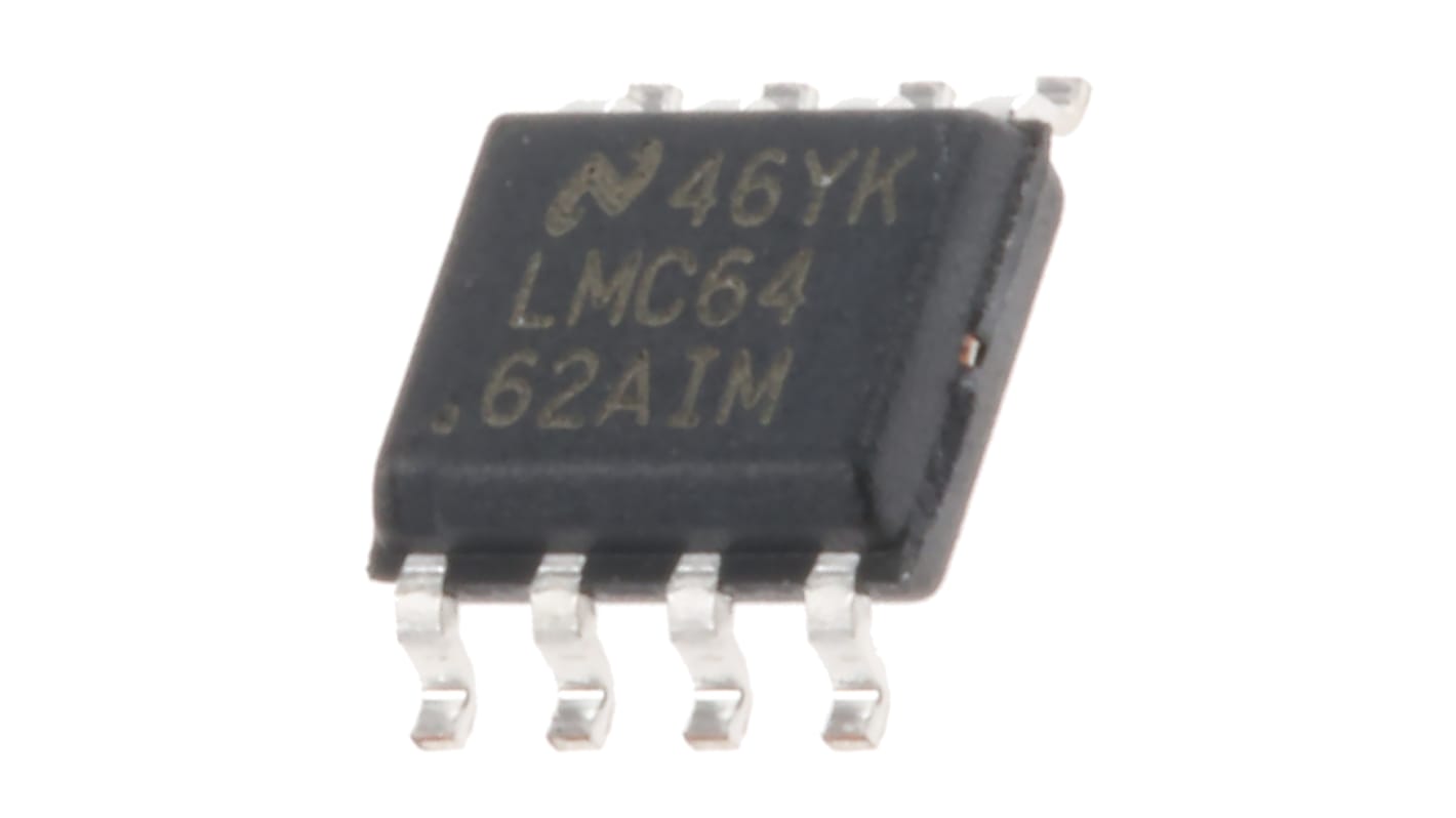 Amplificador operacional LMC6462AIM/NOPB Precisión, 5 → 15 V 50kHz SOIC, 8 pines, Entrada / salida Rail-to-Rail