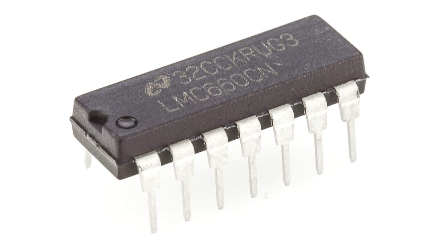 LMC660CN/NOPB Texas Instruments, Precision, Op Amp, 1.4MHz, 5 → 15 V, 14-Pin MDIP