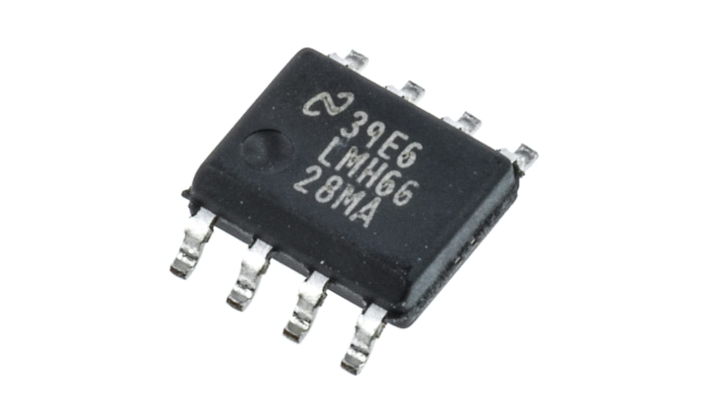 Texas Instruments オペアンプ, 表面実装, 2回路, ±2電源, 単一電源, LMH6628MA/NOPB