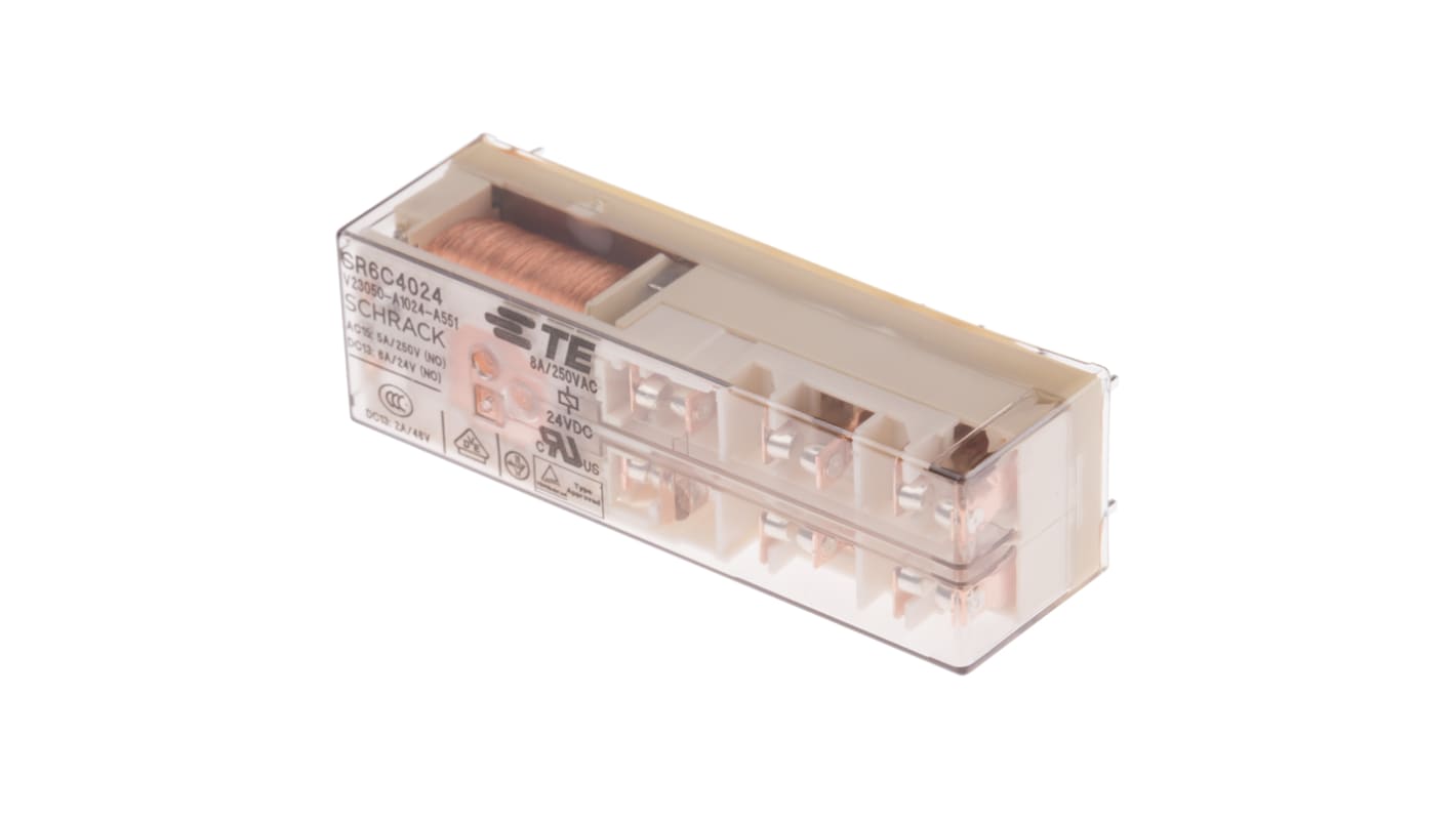 PCB safety relay,8A 5PNO+SPNC 24dc 1.2W