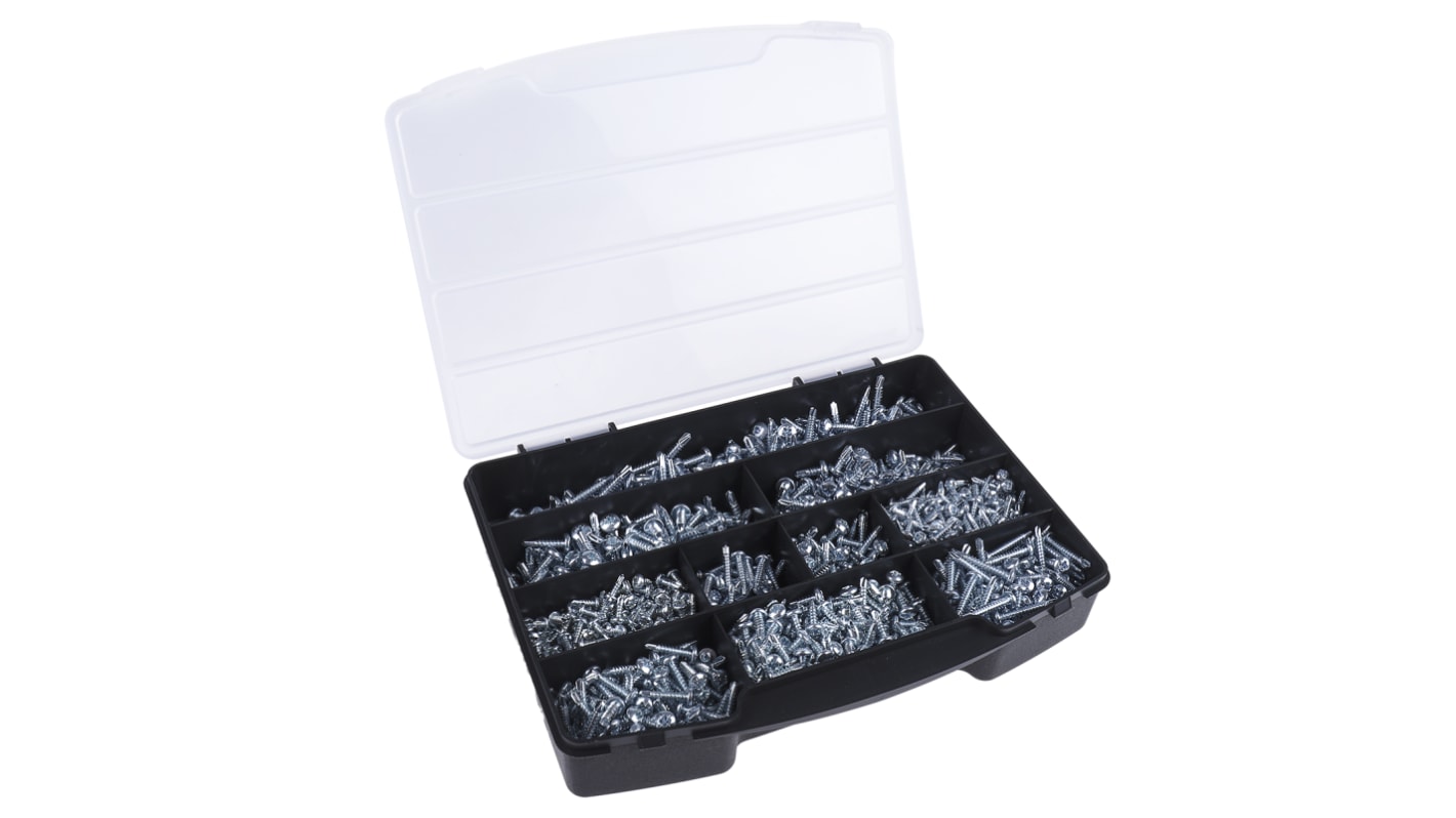 RS PRO Steel 1190 Piece Phillips Drive Screw/Bolt Kit