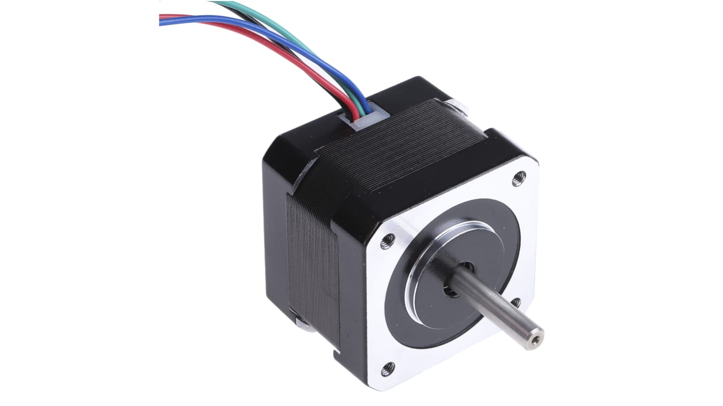 RS PRO Hybrid, Dauermagnet 1.8° Schrittmotor 2,8 V / 1,33 A 0.22Nm 4-adrig,  42.3 x 42.3mm Wellen-Ø 5mm RS Best.-Nr.: 535-0467