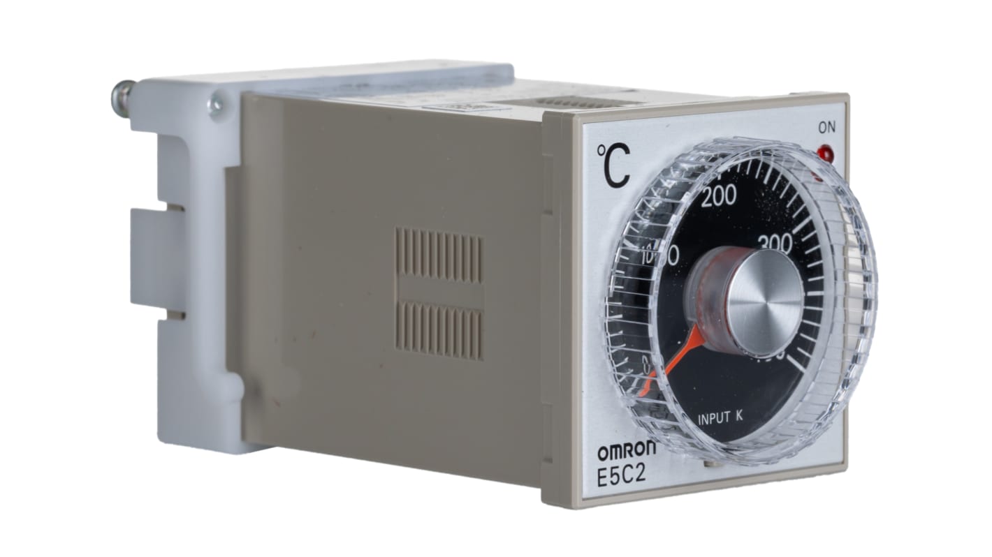 Omron E5C2 Panel Mount, Din-Rail Removable Socket On/Off Temperature Controller, 48 x 48mm Relay, 100 → 240 V ac Supply