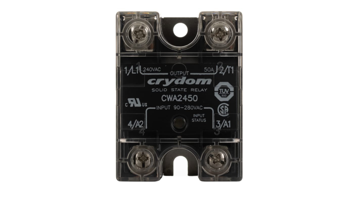 Sensata Crydom CW Series Solid State Relay, 50 A rms Load, Panel Mount, 280 V rms Load, 280 V rms Control