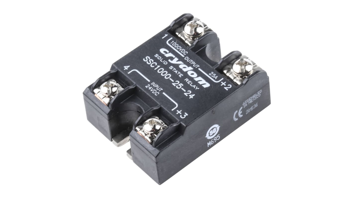 Sensata / Crydom SSC Series Series Solid State Relay, 25 A Load, Surface Mount, 1000 V Load, 28 V Control