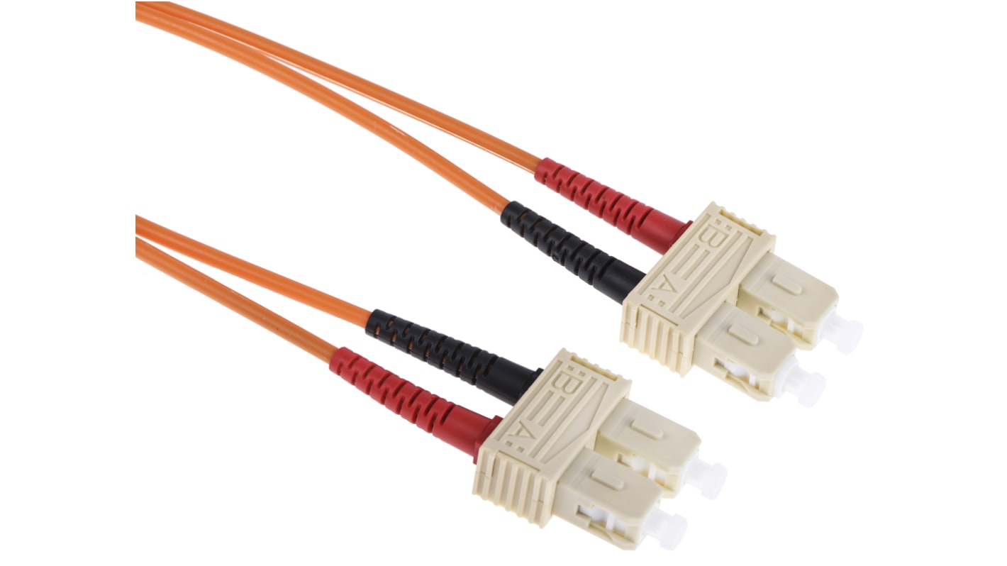 TechCraft Câbles Réseau Fibre Optique OM1 SC à SC Orange 2 mètres (6.5 pieds) main image 1