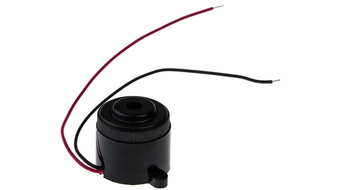 Cicalino piezo RS PRO, 28V cc, Ø 28mm, 82dB, tono Pulsazione veloce, Montaggio a pannello