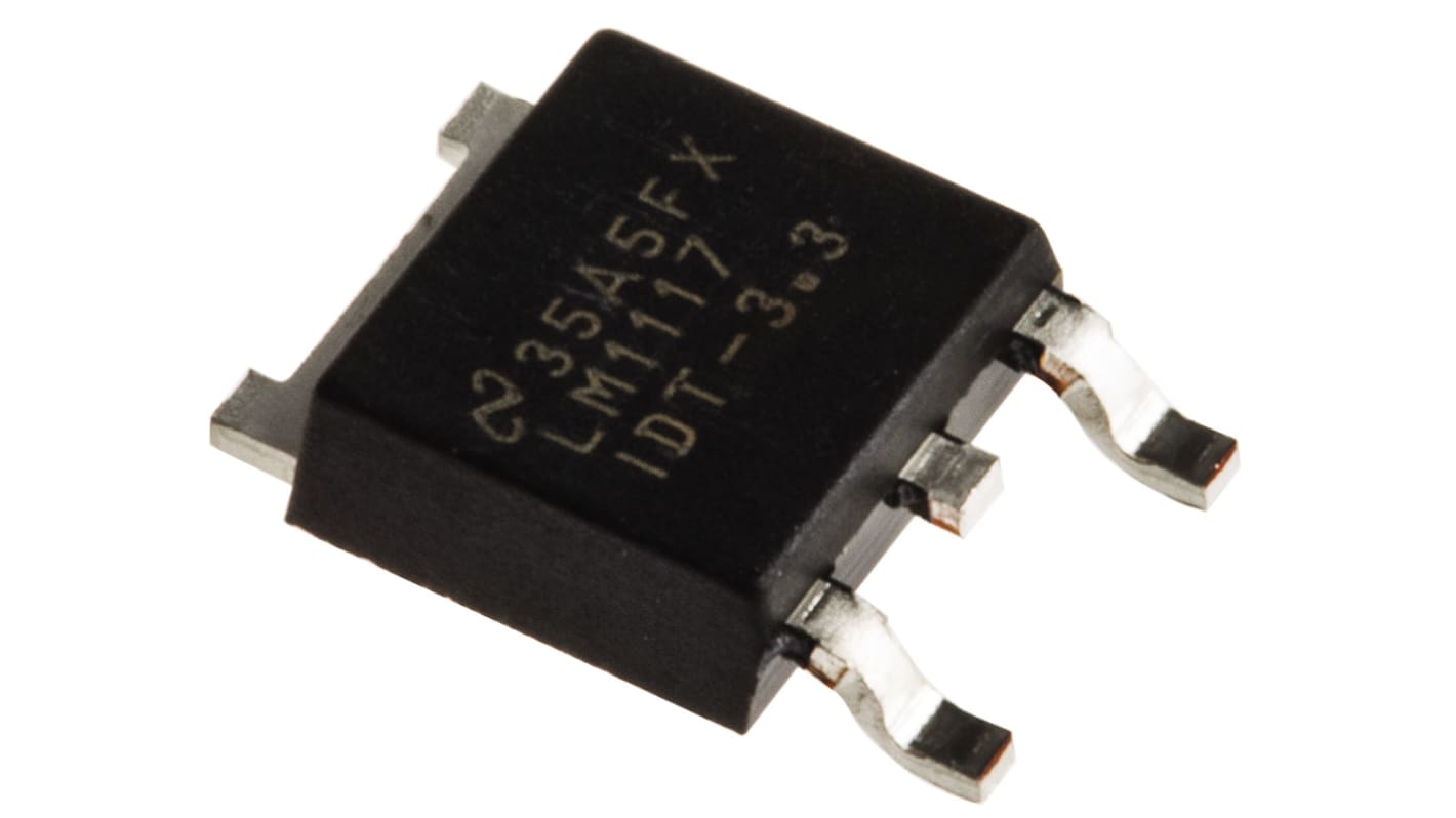 Texas Instruments 電圧レギュレータ 低ドロップアウト電圧 3.3 V, 3-Pin, LM1117IDT-3.3/NOPB