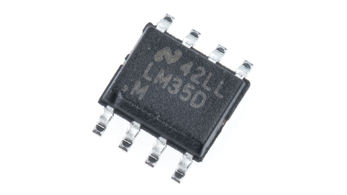 Sensor de temperatura LM35DM/NOPB, encapsulado SOIC 8 pines, interfaz Analógico