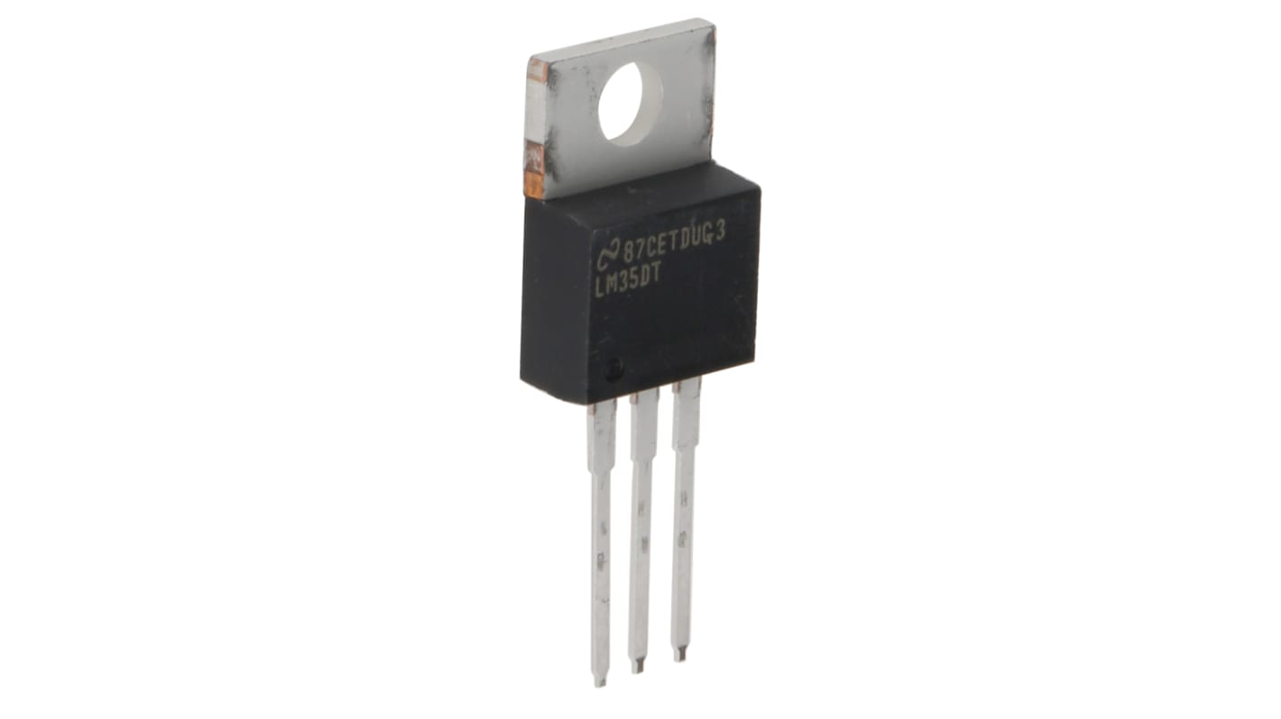 Texas Instruments Temperature Sensor, Voltage Output, Through Hole Mount, Analogue, ±0.6°C, 3 Pins