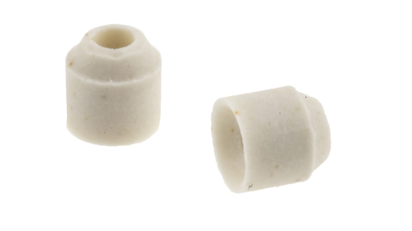 White Ceramic Bead 1.5mm Bore Size +1200°C