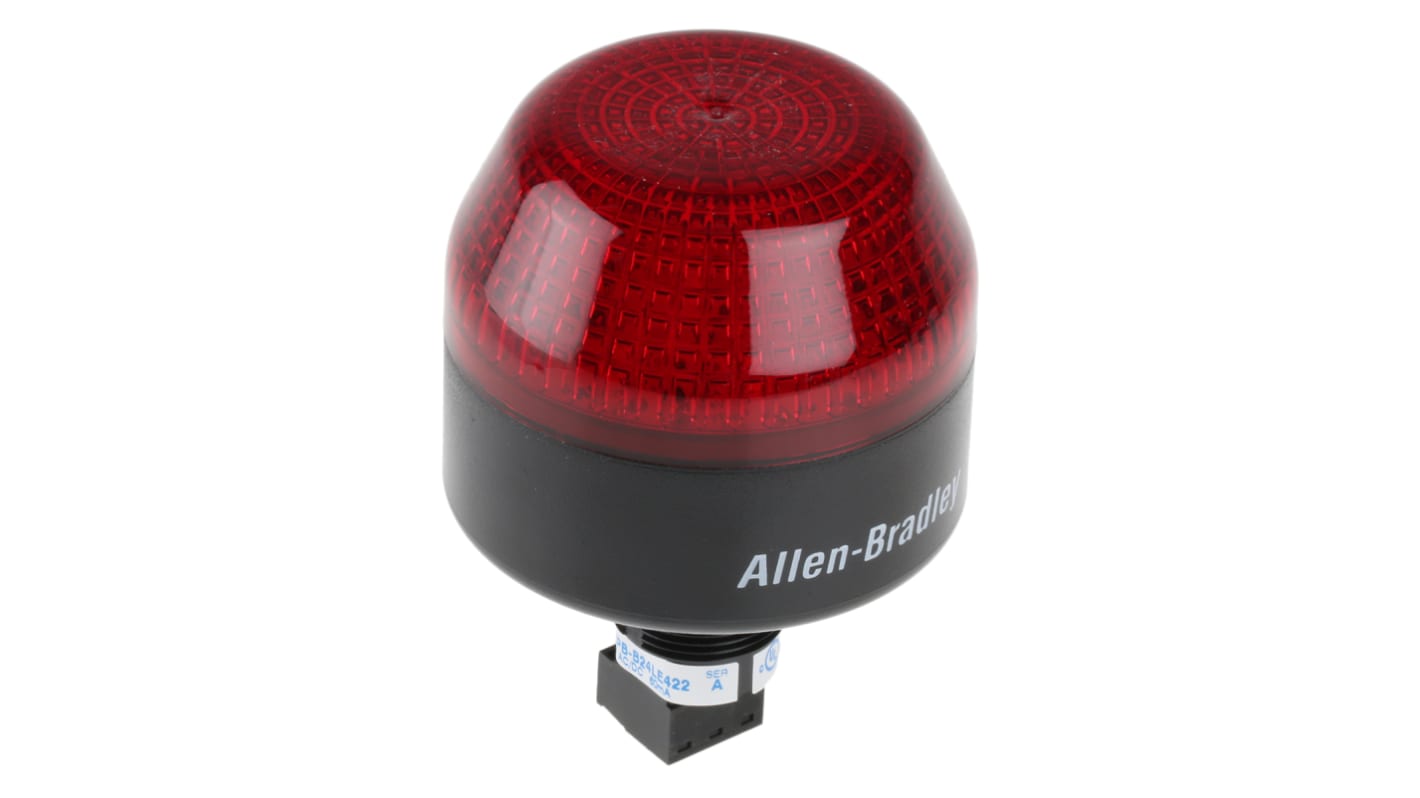 Sygnalizator 24 V AC/DC Migające, stałe Czerwony Montaż panelowy LED