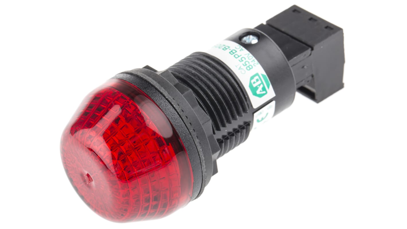 Indicador luminoso Allen Bradley serie 855P, efecto Intermitente, Constante, LED, Rojo, alim. 240 V ac