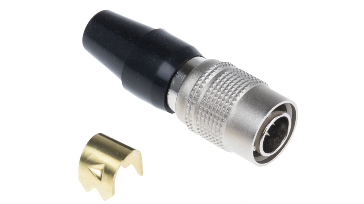 Hirose Circular Connector, 6 Contacts, Cable Mount, Miniature Connector, Plug, Male, HR10 Series