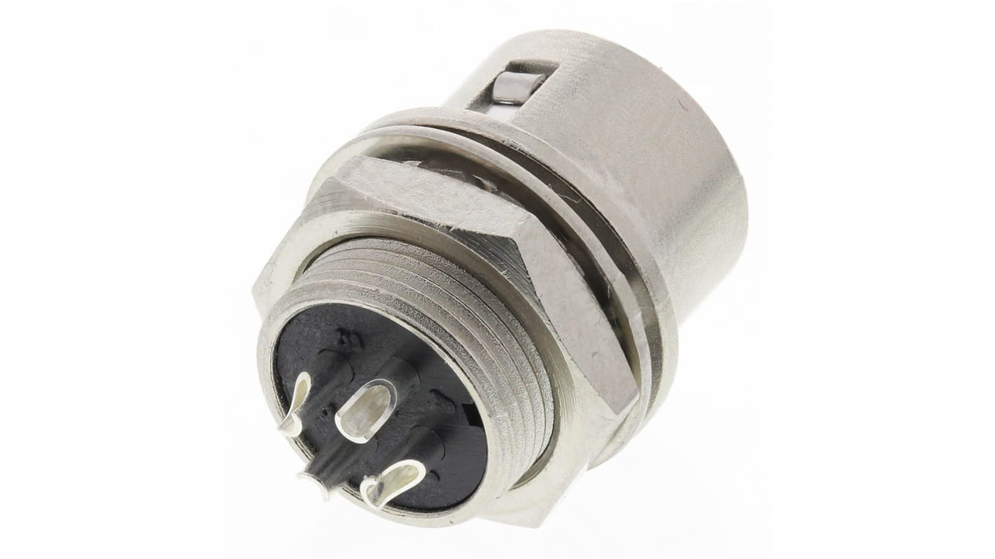 Hirose Circular Connector, 4 Contacts, Panel Mount, Miniature Connector, Plug, Male, HR10 Series