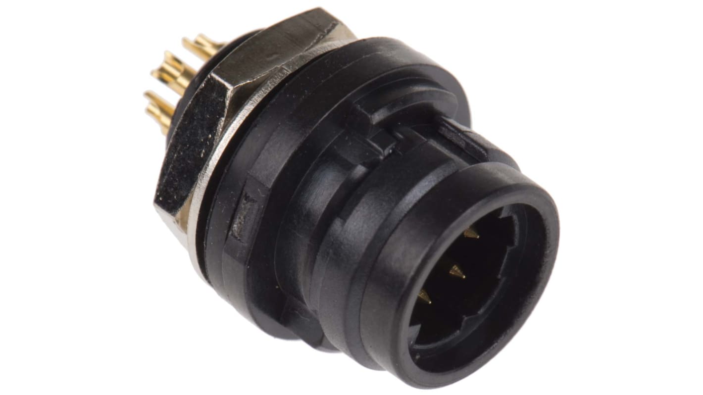 Hirose Circular Connector, 6 Contacts, Panel Mount, Miniature Connector, Female, IP67, IP68, HR30 Series