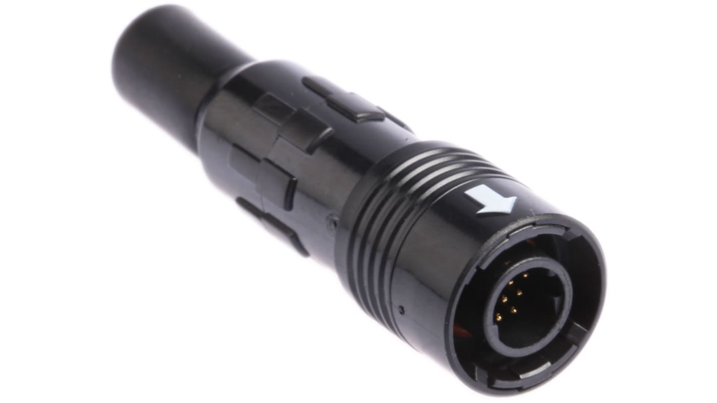 Hirose Circular Connector, 12 Contacts, Cable Mount, Miniature Connector, Plug, Male, IP67, IP68, HR30 Series