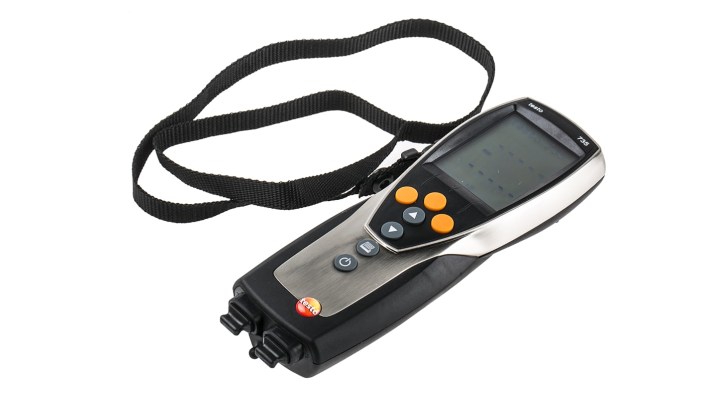 0563 7352 Testo 7352 Wired Digital Thermometer, PT100 Probe, 3 Input