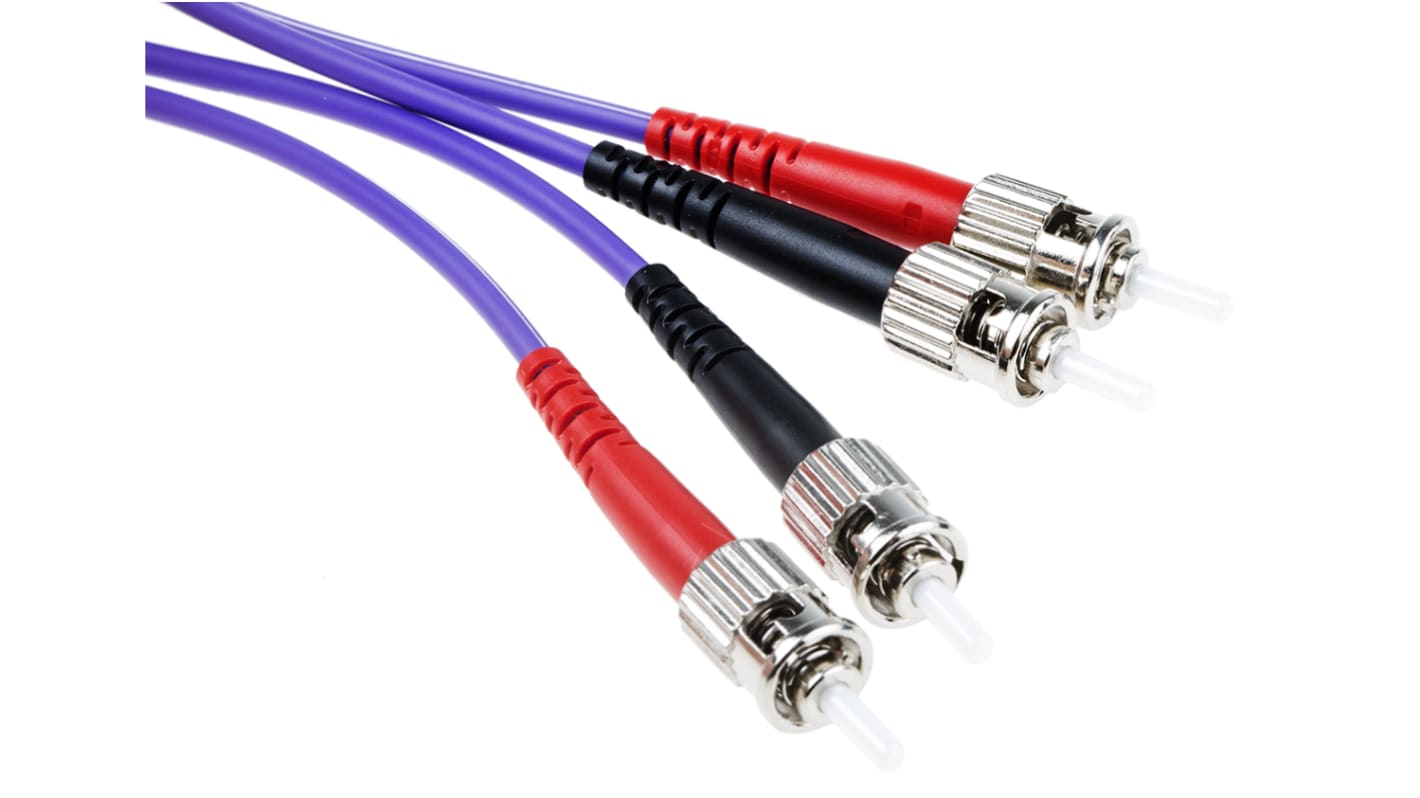 Cable de fibra óptica RS PRO OM3, con A: SC, con B: LC, long. 3m Morado, atenuación: 0,3 dB