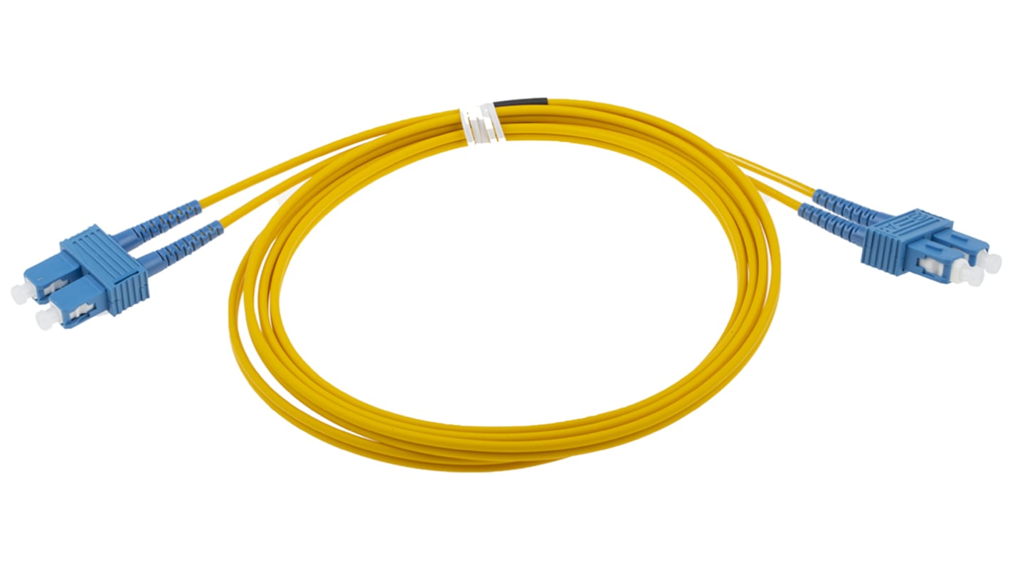 Fibra ottica a Modo singolo RS PRO, guaina in Bassa densità di fumo, senza alogeni (LSZH) Giallo di Ø 9/125μm