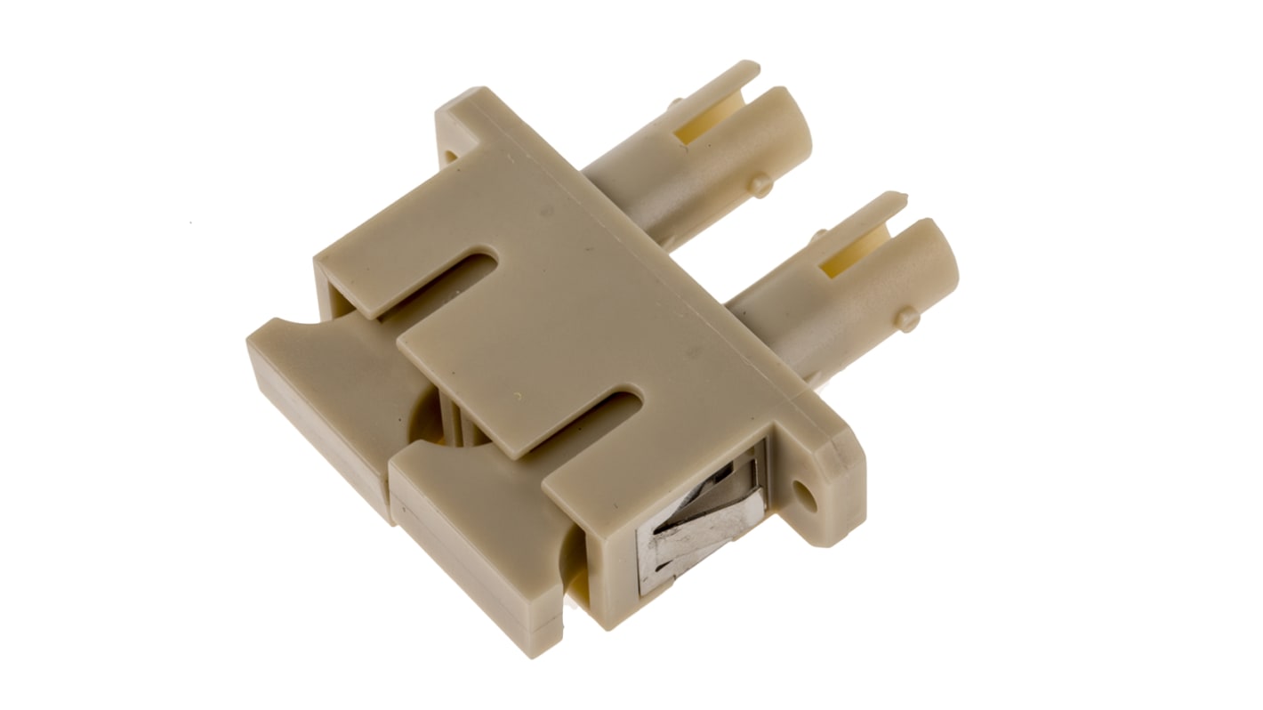 Adaptador de fibra óptica RS PRO de ST a SC de color Beige, Multimodo, Dúplex