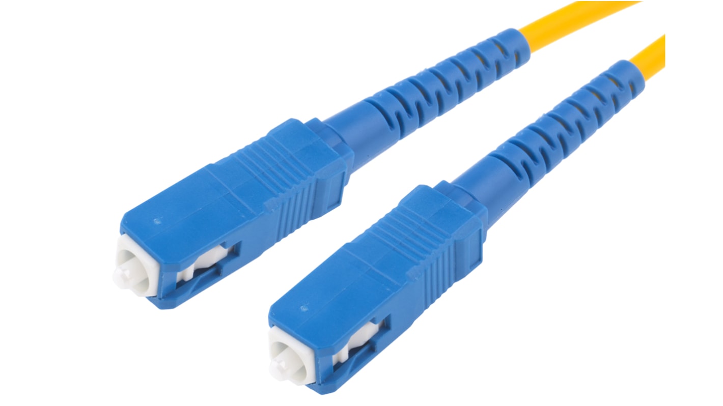 Cable de fibra óptica RS PRO OS1, con A: SC, con B: ST, long. 3m, funda libre de halógenos y bajo nivel de humo