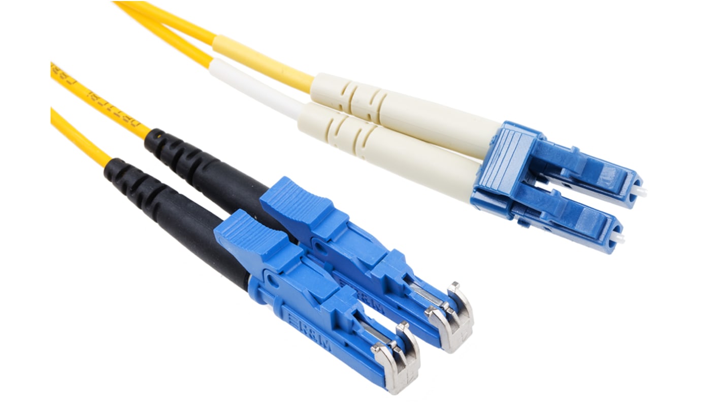 Câble fibre optique RS PRO 5m Avec connecteur / LC, Mono-mode