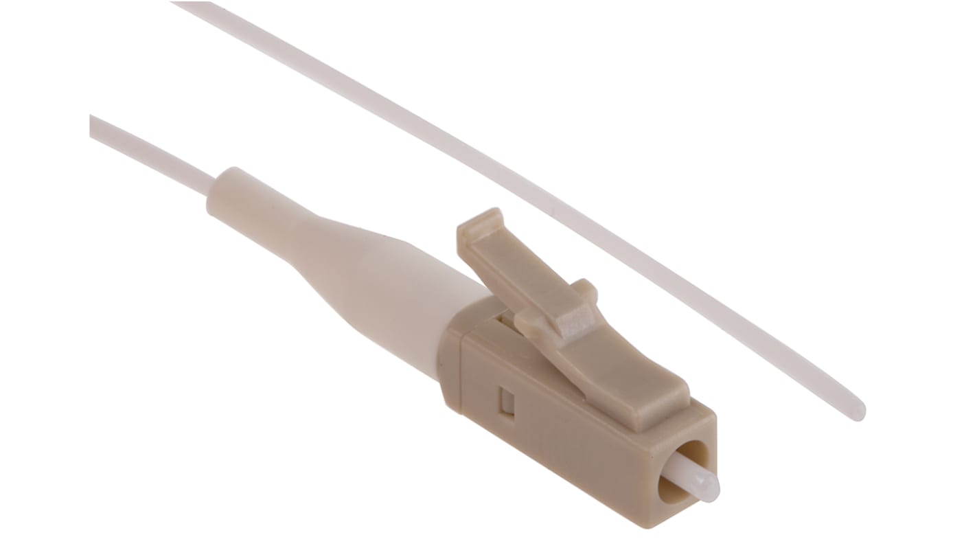 Cable de fibra óptica RS PRO OM1, con A: LC, con B: Sin terminación, long. 1m, funda libre de halógenos y bajo nivel de