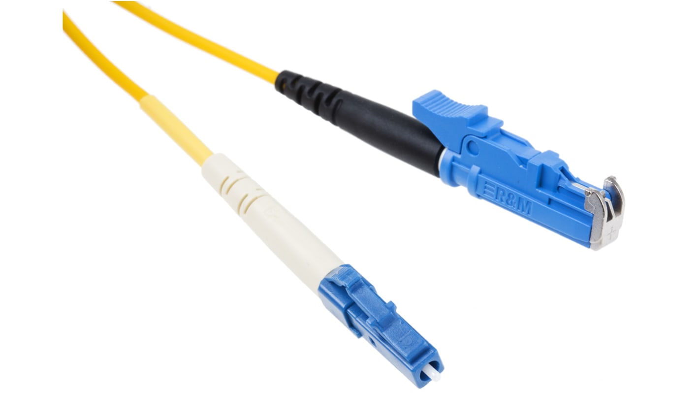 RS PRO E-2000 to LC Simplex Single Mode OS1 Fibre Optic Cable, 9/125μm, Yellow, 2m