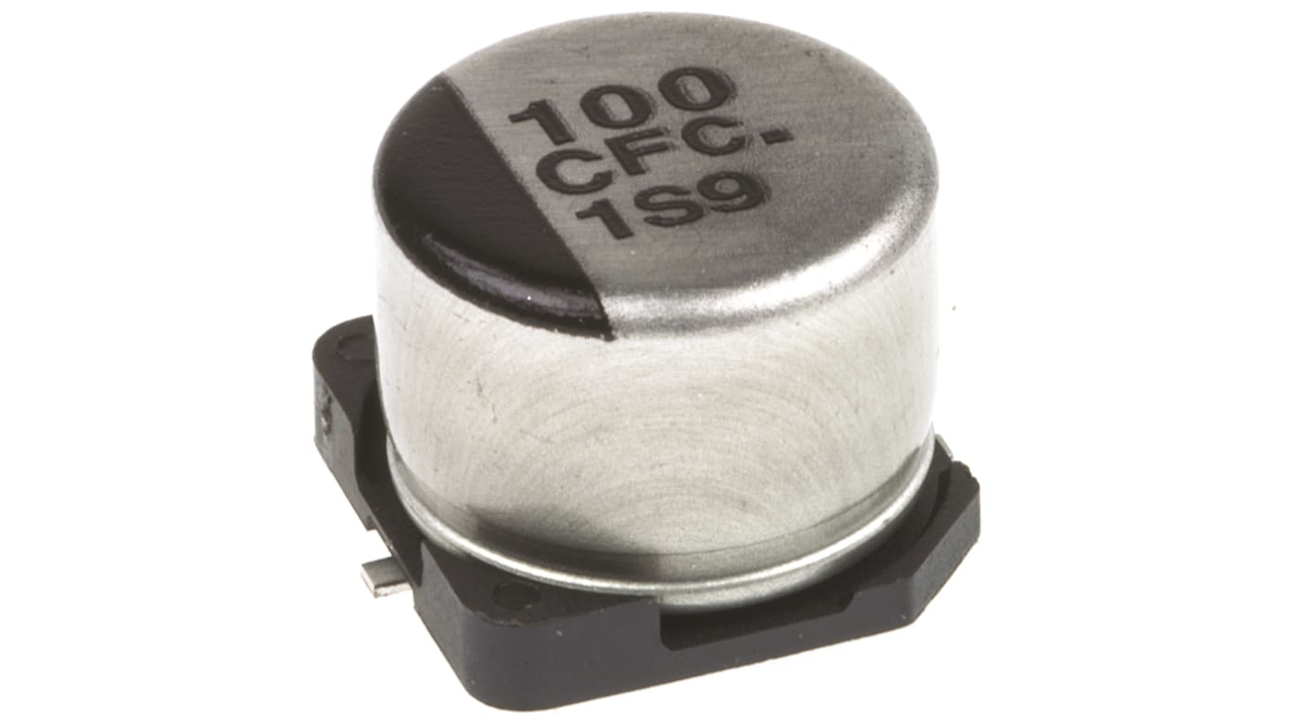 Panasonic 100μF Electrolytic Capacitor 16V dc, Surface Mount - EEEFC1C101P