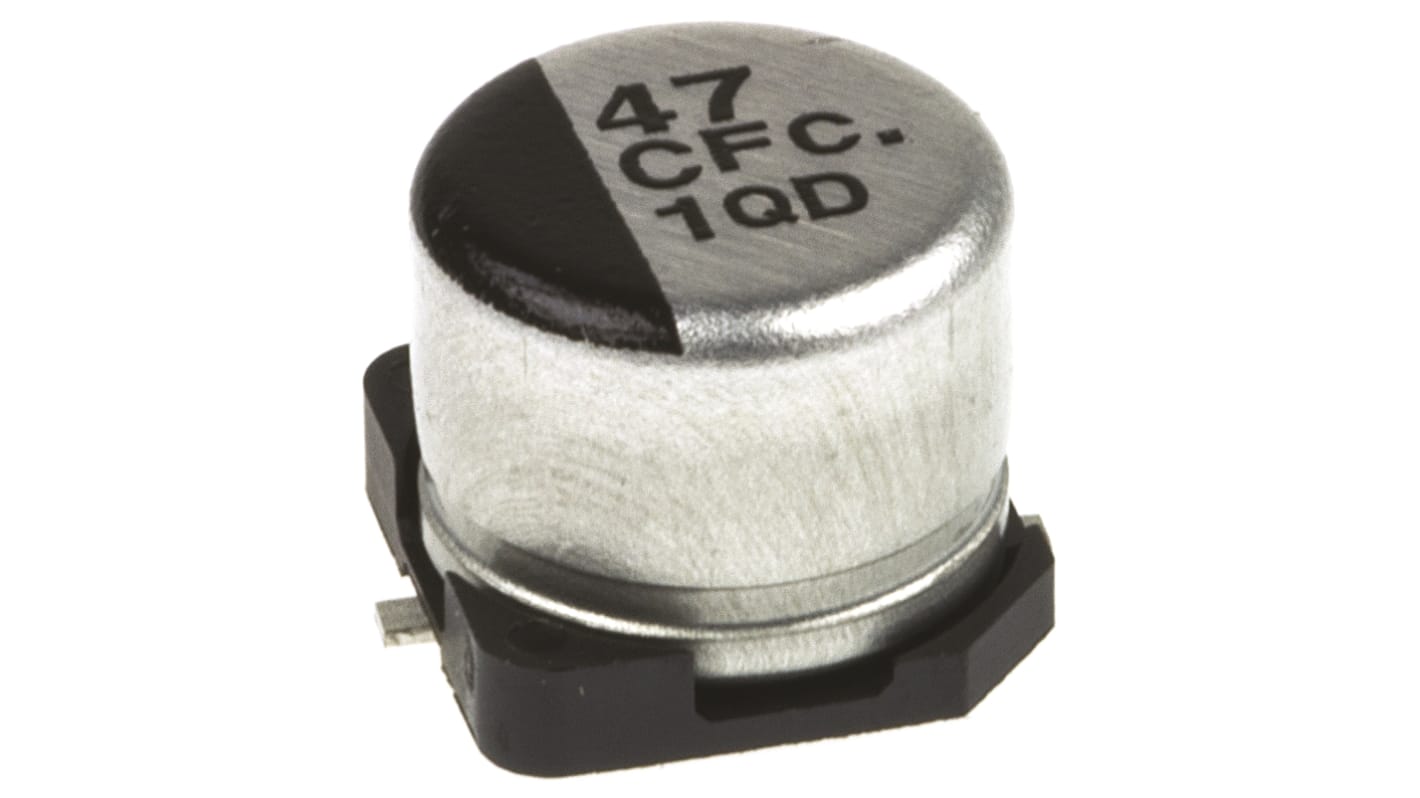 Panasonic , SMD Elektrolyt Kondensator 47μF ±20% / 16V dc, Ø 6.3mm x 5.4mm, bis 105°C