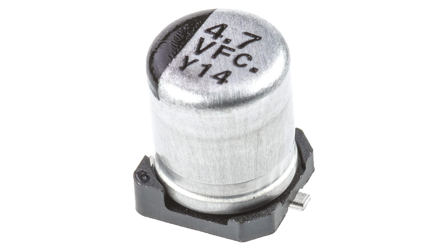 Panasonic , SMD Elektrolyt Kondensator 4.7μF ±20% / 35V dc, Ø 4mm x 5.4mm, bis 105°C