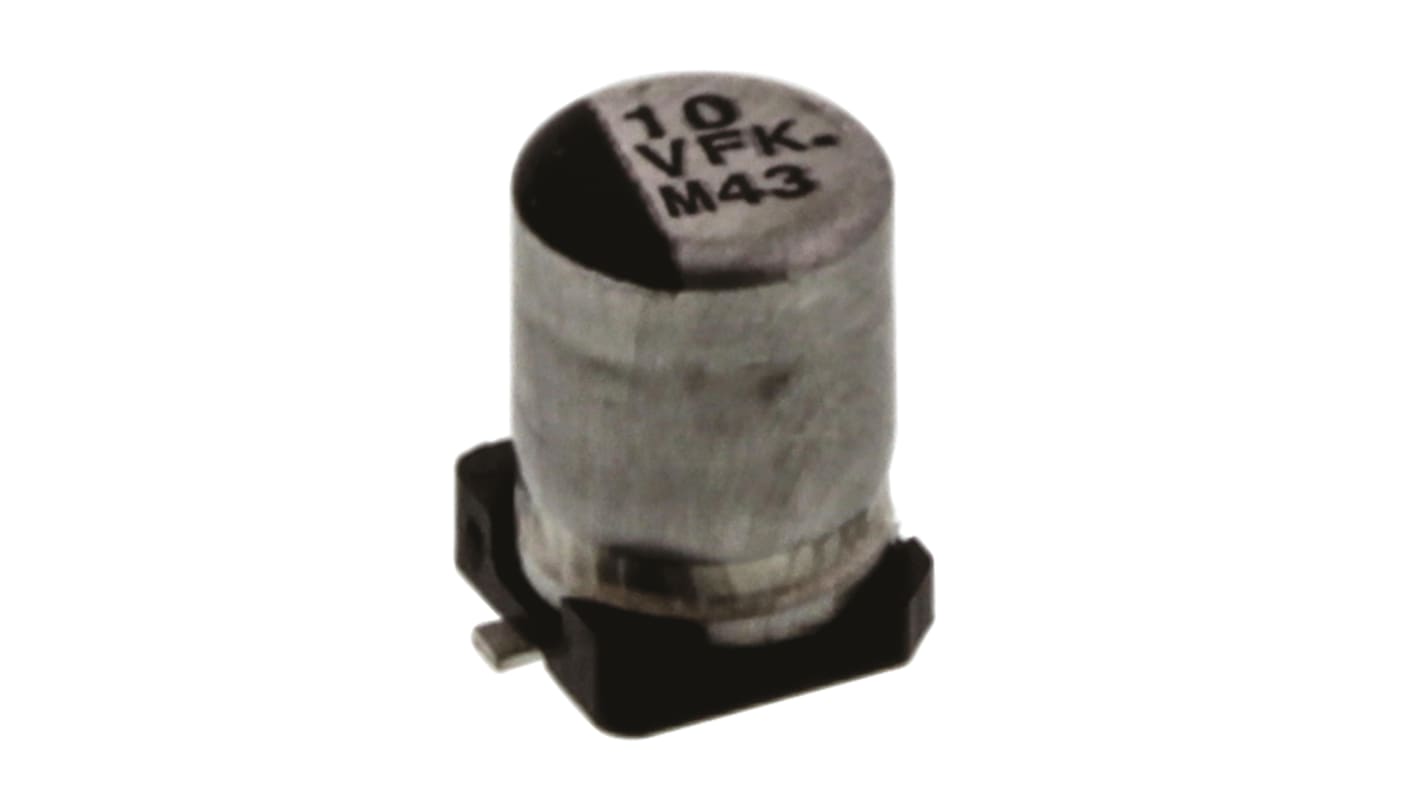 Panasonic 10μF Aluminium Electrolytic Capacitor 35V dc, Surface Mount - EEEFK1V100UR