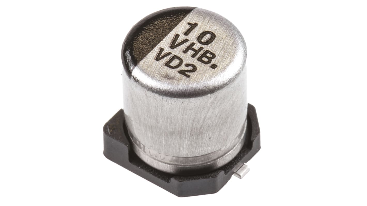 Panasonic 10μF Aluminium Electrolytic Capacitor 35V dc, Surface Mount - EEEHB1V100R