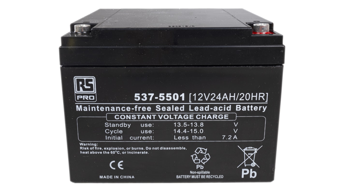 Batterie au plomb étanche RS PRO 12V 24Ah