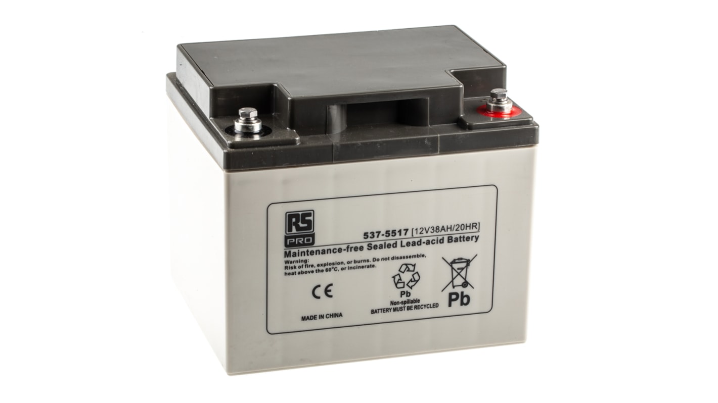 Batterie au plomb étanche RS PRO 12V 38Ah