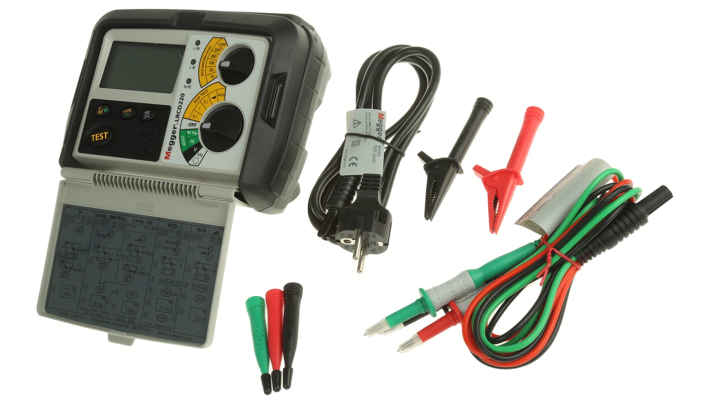 Megger LRCD220FR Loop Impedance & RCD Combined Tester, Loop Impedance