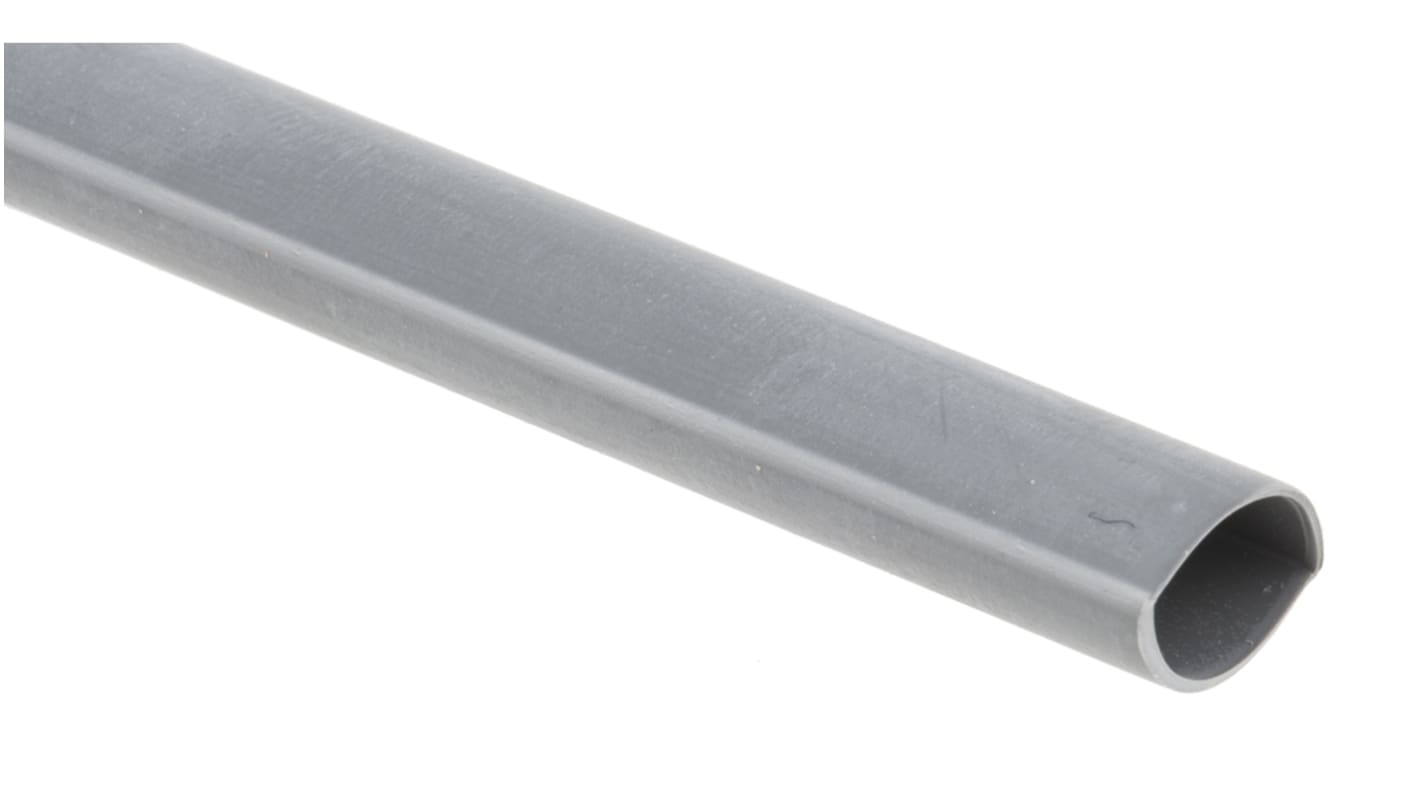 RS PRO Halogen Free Heat Shrink Tubing, Grey 9.5mm Sleeve Dia. x 1.2m Length 2:1 Ratio