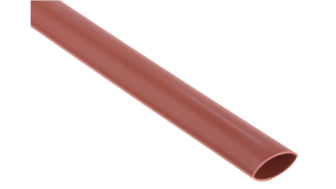 Tubo termorretráctil RS PRO de Poliolefina Marrón, contracción 2:1, Ø 9.5mm, long. 1.2m